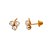 Brinco Ouro 18K Cachinhos com Pérola