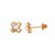 Brinco Ouro 18k Flor com Zircônia ou Pérola Central