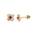 Brinco Ouro 18k Flor com Zircônia ou Pérola Central