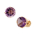 Brinco Ouro 18k Ponto de Luz com Pedra Natural 8mm