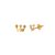 Brinco Ouro 18K Coroa com Brilhantes