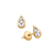 Brinco Ouro 18k Gota Cristal 3/5mm