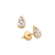 Brinco Ouro 18k Gota Cristal 3/5mm