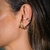 Brinco Ouro 18k Ear Hook com Fios e Brilhantes - Liva 