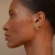 Brinco Ouro 18k Ear Hook com Fios e Brilhantes
