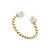 Piercing Ouro 18k de Orelha Torcido com Pérolas