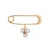 Alfinete Ouro 18k Cachinhos com Pérolas