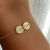 Pulseira Ouro 18k Plaquinha Redonda 8mm NAT na internet
