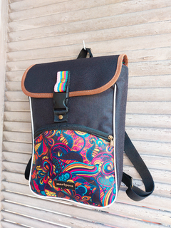 Combo matero: bolso + porta mate + yerbera (psicodelico) - comprar online