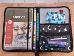 Carpeta organizadora A4 gris melange - Mariposa Bolsos