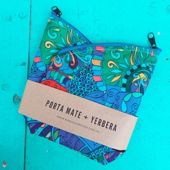 Set porta mate + yerbera (aqua)