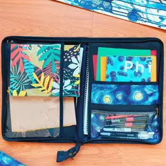 Carpeta organizadora A4 estampado similar aguayo - Mariposa Bolsos