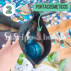 Portatodo Amaranta (capybara verde) forro impermeable - Mariposa Bolsos