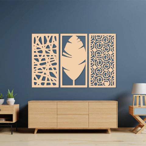 WALLART MADERA - PLUMA