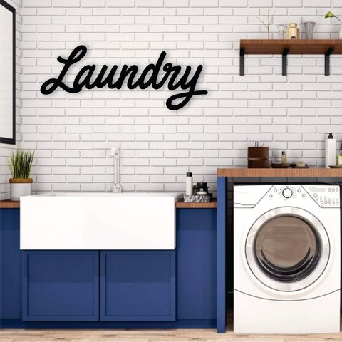 WALL ART MADERA - LAUNDRY
