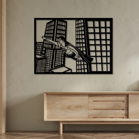 WALLART MADERA - SUPERMAN
