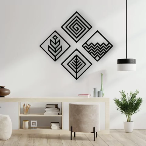 WALL ART MADERA - ELEMENTOS MINIMAL