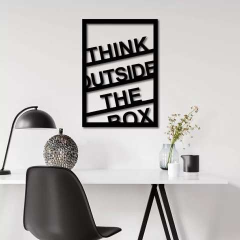 WALL ART MADERA - THINK OUTSIDE THE BOX