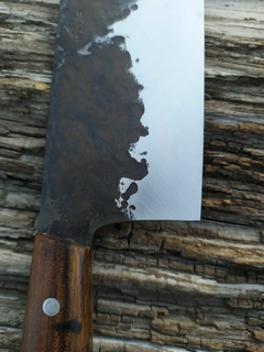 Nakiri inox 420 y Guayubira con efecto forjado - comprar online