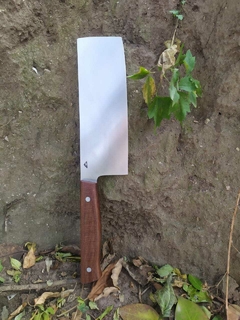 Nakiri inox 420 y micarta caramelo