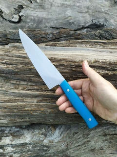 Chef inox 420 y micarta turquesa - comprar online