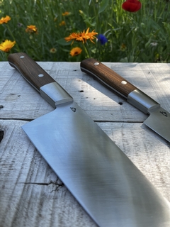 Set inox Sandvik, bolster y Guayubira con estuche de cuero - tienda online