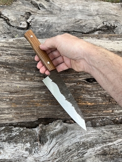 Gyuto K-tip inox efecto forjado y Guayubira en internet