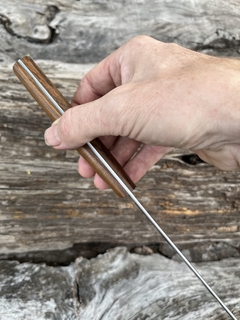Gyuto K-tip inox efecto forjado y Guayubira - comprar online