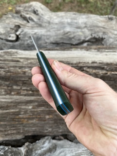 Oficio Gyuto Inox y Micarta verde casera con separadores - comprar online