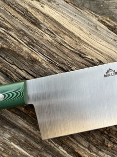 Nakiri Inox y Micarta verde veteada - tienda online