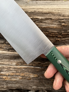 Imagen de Nakiri Inox y Micarta verde veteada