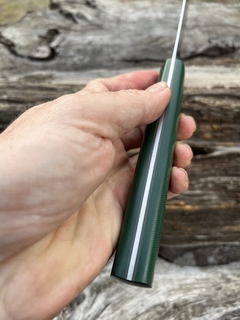 Nakiri Inox y Micarta verde veteada - comprar online