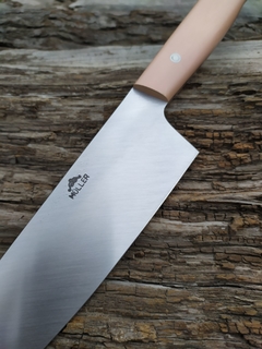 Santoku inox Sandvik micart Rosa - tienda online
