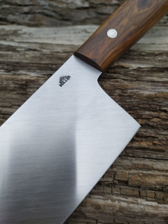 Nakiri Inox Sandvik y Guayubira con Pin mosaico - Muller Cuchilleria cuchillos de cocina