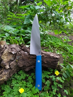 Chef inox 420 y micarta turquesa