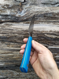 Chef inox 420 y micarta turquesa - Muller Cuchilleria cuchillos de cocina