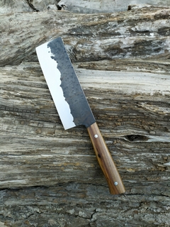 Nakiri inox 420 y Guayubira con efecto forjado en internet
