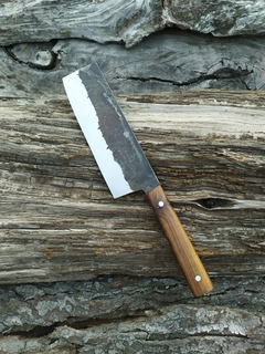 Nakiri inox 420 y efecto Forjado