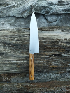 Super Gyuto inox Sandvik 14c28n y Urunday veteado - Muller Cuchilleria cuchillos de cocina