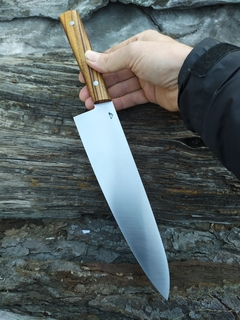 Super Gyuto inox Sandvik 14c28n y Urunday veteado - tienda online