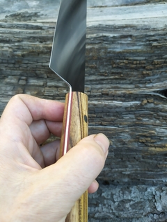 Super Gyuto inox Sandvik 14c28n y Urunday veteado en internet
