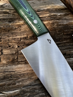 Chef Inox Sandvik y Micarta verde - Muller Cuchilleria cuchillos de cocina