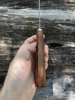 Gyuto espiga oculta bronce martillado e incienso - Muller Cuchilleria cuchillos de cocina