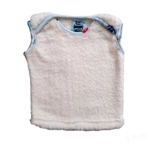 CHALECO BEBES CORDERITO CREAM