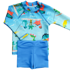 CONJUNTO DINO SURF CON PROTECCION UV+50