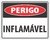 Placa perigo inflamável