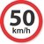 Placa velocidade 50 km/h