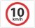 Placa 10 km/h