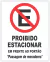 Placa proibido estacionar em frente ao portão