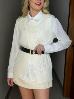 Imagem do Conjunto Camisa com Colete e Cinto Tricot